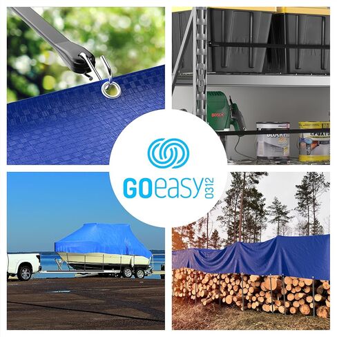GOEASY0312 Rubber Bungee Cords with Hooks Heavy Duty 15" - for Outdoor Extreme Weather, Over 180 LBS Load & Max Stretch 1.8X, 100% EPDM Bungee Straps, 10 Pack for Cargo, Tarps, Trucks in Saudi Arabia