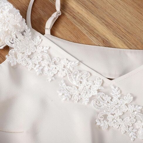 2 Yards Lace Applique 6cm White Beaded Embroidery Floral Lace Ribbon Luxury Sewing Laces for Wedding Dresses Bridal DIY Clothes Rhinestone Applique Patches Craft Decoration in Kuwait
