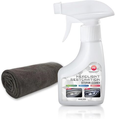 Headlight Cleaner and Restorer Spray for Cars – Removes Haze & Yellowing, Restores Clarity, UV Protection, Easy No-Sanding Application – 180ml/6oz in Saudi Arabia
