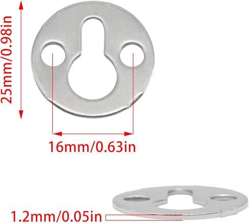 40Pcs 25mm / 1" Silver Metal Circular Keyhole Hangers with Screws, Round Keyhole Hanging Films Shelf Brackets, Picture Frame Hanging for Picture Frame Plate in Saudi Arabia