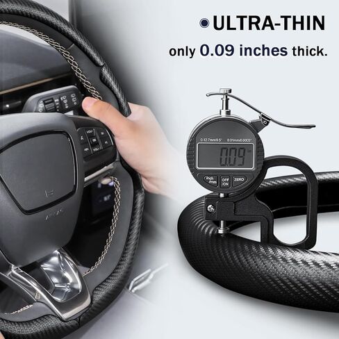 Steering Wheel Cover for Ford Mustang Mach-E 2021-2026, 3-Piece Carbon Fiber Steering Wheel Accessories Custom Fit for Ford Mach-E (Matte Black) in Saudi Arabia