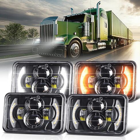 5x7 H6054 In LED Headlights DOT Approved Hi/Lo Sealed Beam 7x6 Rectangular Headlamp for Je ep Truck Off-road Van Pickup with Isuzu Ford Chevy GMC with H6545 H6052 H5054 6053 Socket Headlight in Kuwait