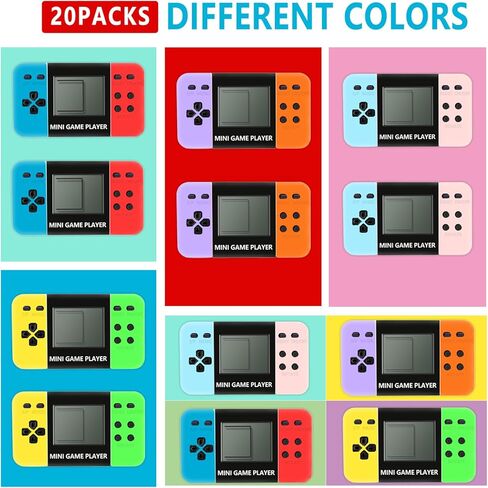 DOEA 20 Pack Video Game Keychain Party Favors,Arcade Video Game Keychain,Classroom Prizes, Carnival Prizes,Treasure Box Toys Goodies Bags Stuffer in Saudi Arabia