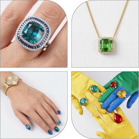 4 Pcs Gemstone Silicone Resin Jewelry Molds, Gemstone Resin Jewelry Molds Clear 3D Diamond Gem Silicone Mold for Clay Casting Mold for Making DIY Crafting, Earring, Pendant Epoxy Crafting Projects in Kuwait