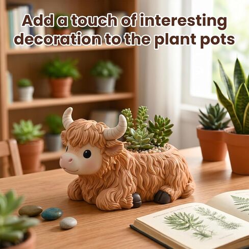 1Pcs Highland Cow Flower Pot Silicone Mold 3D Cow Shape Resin Epoxy Casting Mold for DIY Home Decor Candle Holder Pen Holder Storage Box Plaster Craft Making in Saudi Arabia