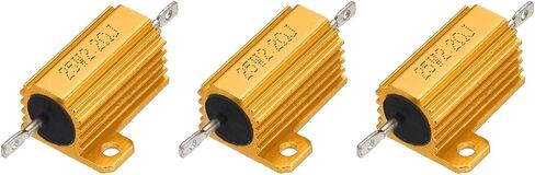 3 Pcs 25W 2.2 Ohm 5% Aluminum Housing Case Resistor, Wirewound Resistors Gold in Kuwait