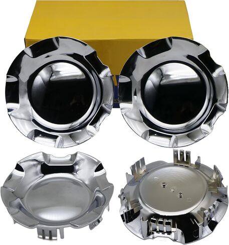 4PCS Wheel Center Caps Fit for 2007-2013 Chevy Silverado 1500 Tahoe Avalanche Suburban - 20" 5-Spoke Hubcap Set - Electroplated Chrome Plated Hub Cap, Replaces OE:9597686,9595152 in Kuwait