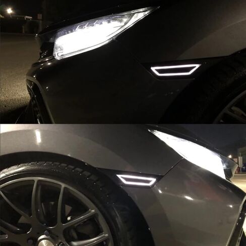 LED Side Marker Lights Replacement for 2016-2021 Civic (10th Gen) Coupe/Hatchback/Sedan, 2PCS Front Side Position Fender Driving Lamp, Smoked Lens in Kuwait