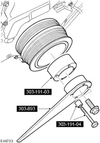 Crankshaft Pulley Removal Installation Tool Kit Crankshaft Damper Remover Puller Tool Set Compatible with Jaguar Land Rover 3.2 3.5 4.0 4.4 V9 Petrol Engine Replace 303-191 303-558 303-893 in Saudi Arabia