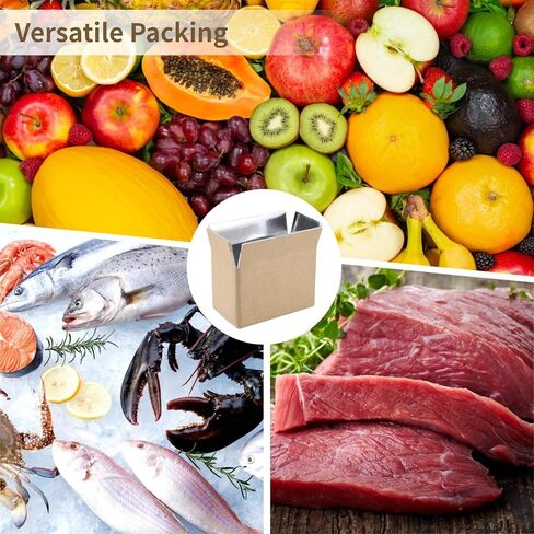 10 PCS Insulated Shipping Boxes, 8.7 x 4.7 x 5.7 in Heavy-Duty Foam Cooler with Aluminum Foil Lining, Foldable for Easy Storage, Great for Transporting Fresh Food, Seafood, Flowers in Saudi Arabia