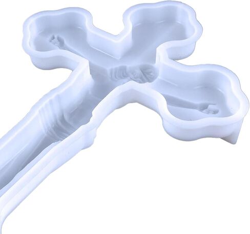 Epoxy Resin Cross Molds Jesus Cross Resin Casting Mold Multi Used Party Supplies Silicone Mold for Room Decor Pendant, White in Saudi Arabia