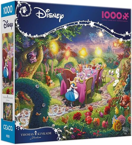 Ceaco - Thomas Kinkade - Alice in Wonderland - Mad Hatter Tea Party - 1000 Piece Jigsaw Puzzle - Challenging and Colorful Puzzles for Adults in Saudi Arabia