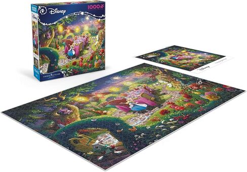 Ceaco - Thomas Kinkade - Alice in Wonderland - Mad Hatter Tea Party - 1000 Piece Jigsaw Puzzle - Challenging and Colorful Puzzles for Adults in Saudi Arabia