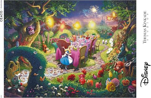 Ceaco - Thomas Kinkade - Alice in Wonderland - Mad Hatter Tea Party - 1000 Piece Jigsaw Puzzle - Challenging and Colorful Puzzles for Adults in Saudi Arabia
