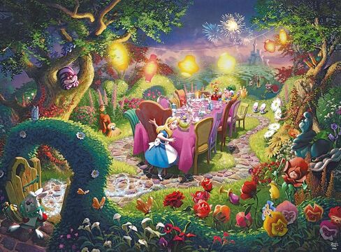 Ceaco - Thomas Kinkade - Alice in Wonderland - Mad Hatter Tea Party - 1000 Piece Jigsaw Puzzle - Challenging and Colorful Puzzles for Adults in Saudi Arabia