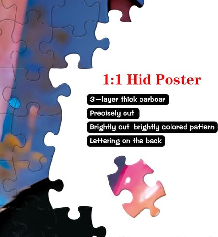 Family Jigsaw Puzzles for Adults 1000 Pieces, Challenging Fun Puzzles Stunning Art Wall Decor, Gift for Adult Puzzle Lovers, Poster Included, The Mushroom and The Black Cat C0829 in Saudi Arabia