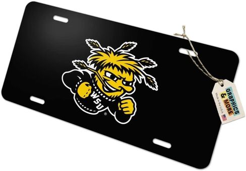 GRAPHICS & MORE Wichita State University Shockers Logo Novelty Metal Vanity Tag License Plate in Kuwait