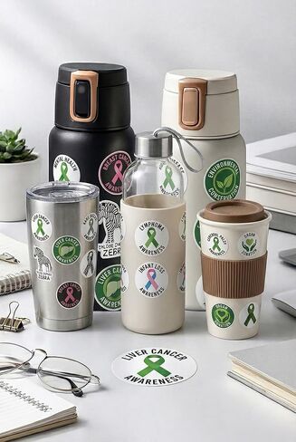 Project Semi Colon Two Sides 1" 50 Pack Scrapbooking Stickers Waterproof Vinyl Decals for Water Bottle Laptop Phone Case in Kuwait