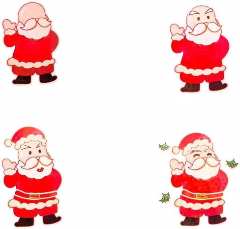 DIY Christmas Stickers 24 Sheets Waterproof Reusable Mix& Match (Santa, Snowman, Elf, Tree) for Creative Holiday Play, Crafts, Party Favors for Age 13+ in Kuwait