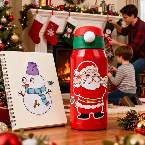 DIY Christmas Stickers 24 Sheets Waterproof Reusable Mix& Match (Santa, Snowman, Elf, Tree) for Creative Holiday Play, Crafts, Party Favors for Age 13+ in Kuwait