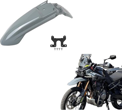 High Mount Front Fender for CFMOTO 450MT 2024-2026, ABS Motorcycle Front Mudguard for Off-Road Adventure, Direct Bolt-On Front Splash Guard (Gray) in Saudi Arabia