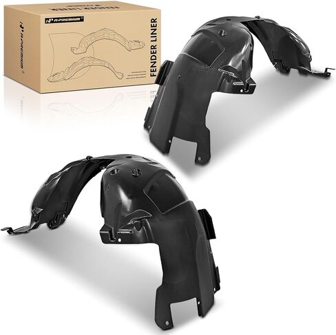 A-Premium Pair Front Inner Fenders Liner Splash Shield Set with Insulation Foam - Compatible with Ford Mustang 2018-2023 - Factory Fresh (PP), Not Refurbished or Recycled in Kuwait