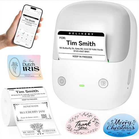 NIIMBOT B2 Label Maker Machine, 2026 New Version Thermal Label Printer, Sticker Printer for Home, Business and Office, Came with 1 Roll Label,Silver in Kuwait