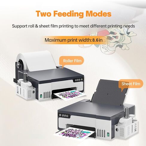 A4 DTF Printer, XP600 Printhead DTF Transfer Printer, 5760 * 1440dpi High Resolution, Built-in White Ink Circulation & Stirring System, High Speed Printing for T-Shirts & Fabrics in Kuwait