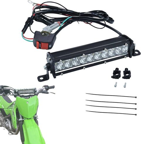 شريط إضاءة LED للدراجة الترابية، 60 وات 2500LM Pluy-Play Light Bar متوافق مع معظم مقود الدراجات النارية مقاس 7/8 بوصة CRF110 TTR110 CRF250F KLX140 KLX110 YZ125 in Kuwait