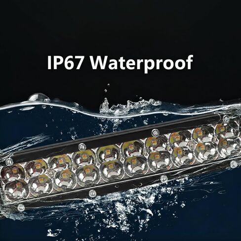 شريط إضاءة LED للدراجة الترابية، 60 وات 2500LM Pluy-Play Light Bar متوافق مع معظم مقود الدراجات النارية مقاس 7/8 بوصة CRF110 TTR110 CRF250F KLX140 KLX110 YZ125 in Kuwait