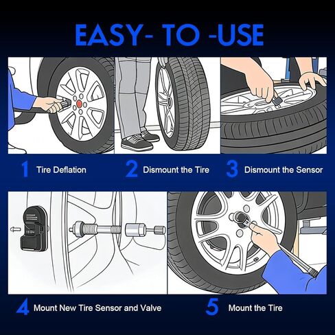 Tire Pressure Monitoring System Sensor Compatible with Cadillac XT4 2019 2020 2021,TPMS Sensor Replace for 13598773 13516165 13522631 13540603 13589601 20154 22853740 29015 433Mhz 4 Pcs in Saudi Arabia