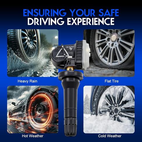 Tire Pressure Monitoring System Sensor Compatible with Cadillac XT4 2019 2020 2021,TPMS Sensor Replace for 13598773 13516165 13522631 13540603 13589601 20154 22853740 29015 433Mhz 4 Pcs in Saudi Arabia