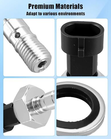 4014262 Brake Pressure Switch Fit for Polaris Ranger XP 1000 2019-2024 RZR Turbo 2016-2021 Ranger 900 2014-2019 ACE 150 2018-2019 Replace 4081117 791071, with Brake Line Seal, 2 Pcs in Saudi Arabia