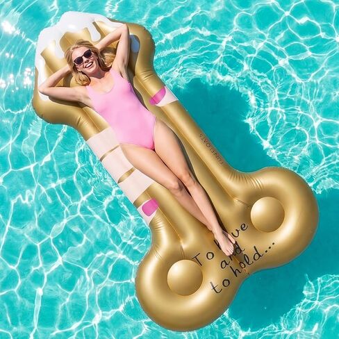 Float Joy Bachelorette Pool Floats for Adults Bachelorette Party Favors Decorations Naughty Funny Bride Pool Floats Inflatable for Engagement Wedding Bachelorette Gifts for Bride in Saudi Arabia