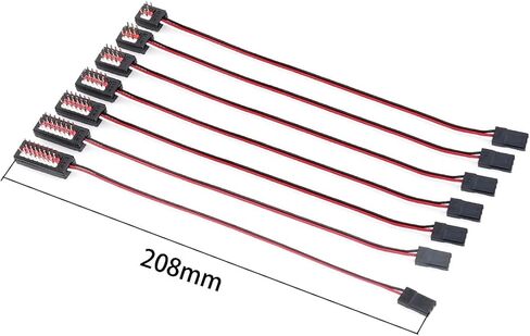 2Park RC JR Style Servo Splitter 1 Male to 2 3 4 5 6 7 8 Female 3 Pin Harness Leads Y Splitter Cable Lead Wire for RC Cars Airplane Drone Receiver Servo ESC Servo Fan Extender Wire (1 To 5) in Kuwait