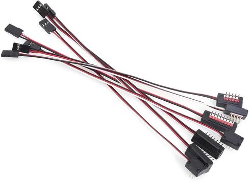 2Park RC JR Style Servo Splitter 1 Male to 2 3 4 5 6 7 8 Female 3 Pin Harness Leads Y Splitter Cable Lead Wire for RC Cars Airplane Drone Receiver Servo ESC Servo Fan Extender Wire (1 To 5) in Kuwait