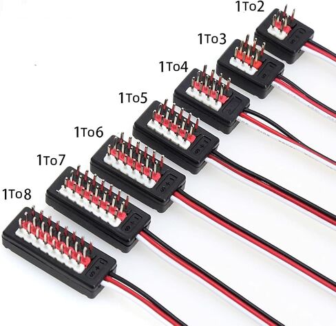 2Park RC JR Style Servo Splitter 1 Male to 2 3 4 5 6 7 8 Female 3 Pin Harness Leads Y Splitter Cable Lead Wire for RC Cars Airplane Drone Receiver Servo ESC Servo Fan Extender Wire (1 To 5) in Kuwait