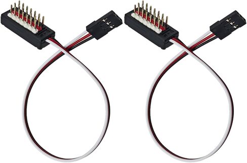 2Park RC JR Style Servo Splitter 1 Male to 2 3 4 5 6 7 8 Female 3 Pin Harness Leads Y Splitter Cable Lead Wire for RC Cars Airplane Drone Receiver Servo ESC Servo Fan Extender Wire (1 To 5) in Kuwait