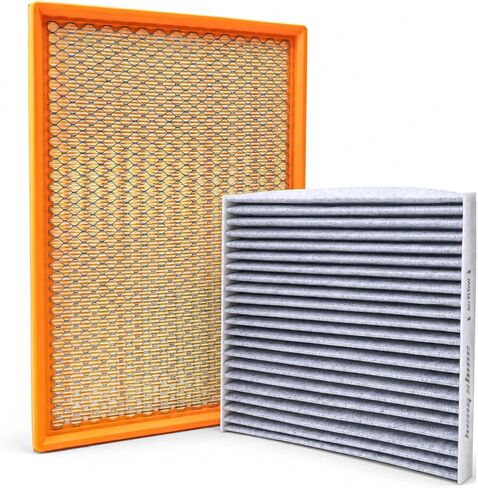 68441763AA 68406048AA Engine Cabin Air Filter Set Compatible with Ram 1500 3.6L 5.7L (2011-2024), Factory Cabin Slot Only)/ 3.0L (2020-2023)(NOT FOR 6.2L TRX),Fit for 1500 Classic (2019-2024) in Saudi Arabia