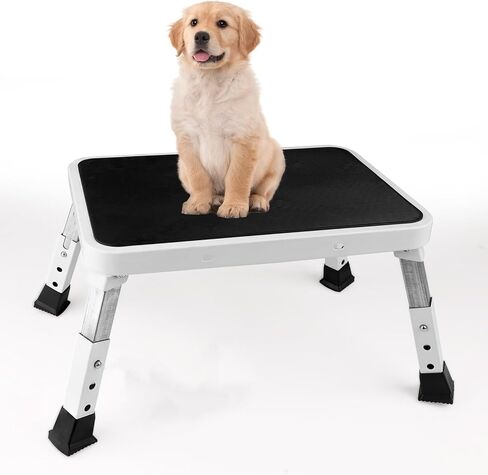 3.4" Height Wood Step Stool, Heavy Duty One-Step Foot Stool with No Slip Pads, 400 Lb Waterproof One Step Stool for Adults, Bathroom Sink Stepping, Balcony Plant Stand in Saudi Arabia