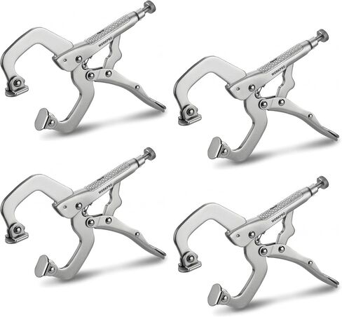 WORKPRO 11 "قفل C-Clamp مع منصات دوارة، كماشة قبضة ملزمة قابلة للتعديل شديدة التحمل، مشبك لحام للأعمال الخشبية، والأعمال المعدنية، وإصلاح السيارات وورش العمل المنزلية in Kuwait
