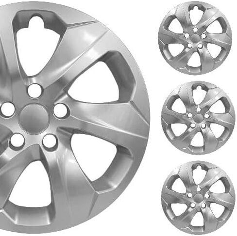 PACRIM 17" Universal Gloss Black Wheel Cover/Hubcap Set | Made from Durable ABS Plastic | 17-Inch Wheel Cover Snaps Directly Over OEM Base Steel Wheel in Saudi Arabia