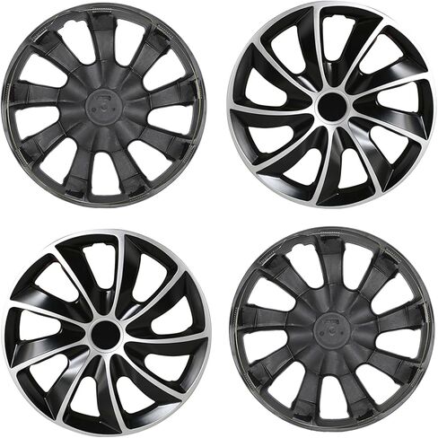 SCITOO 17 Inch Set of Black 4 Wheel Cover Rim 17 Tire & Rim Snap on Hubcap in Kuwait