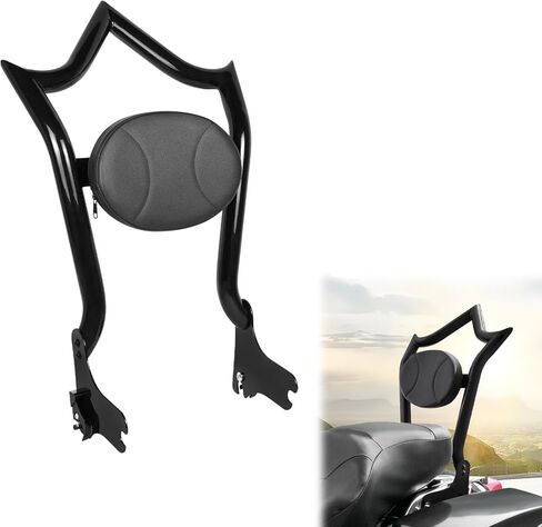 AUFER Motorcyle Rear Passenger Backrest Sissy Bar With Pad Compatible With For Harley Touring Road King Electra Glide Street Glide Road Glide FLHR FLHX FLHT FLTR 1997-2008 Upright Passenger Backrest in Kuwait