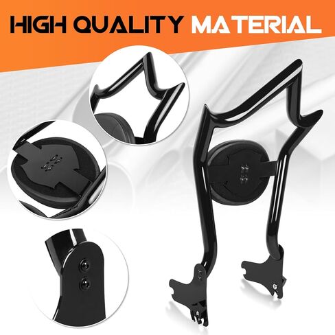 AUFER Motorcyle Rear Passenger Backrest Sissy Bar With Pad Compatible With For Harley Touring Road King Electra Glide Street Glide Road Glide FLHR FLHX FLHT FLTR 1997-2008 Upright Passenger Backrest in Kuwait