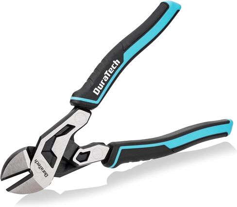 DURATECH 8-Inch Compound Diagonal Cutters, Gen 2 Dual Pivot High-Leverage Design for Effortless Cutting, Heavy-Duty CR-V Steel Side Cutting Pliers for General Purpose in Kuwait