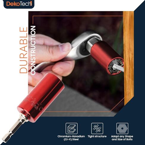 Universal Socket Wrench Adapter Set, 7-19mm Multi-Function Self-Adjusting Socket for Power Drills & Ratchet Wrenches, Heavy-Duty Hand Tool for DIY & Professional Use in Saudi Arabia