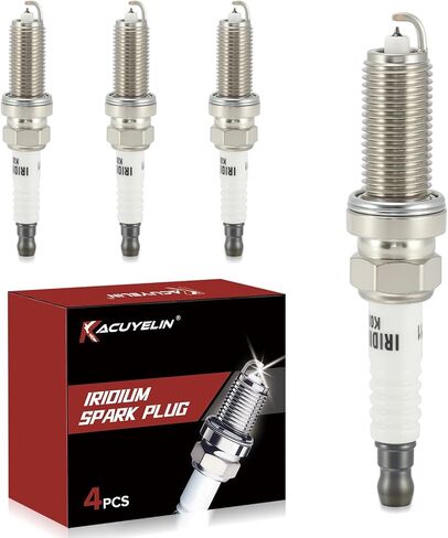 Iridium Spark Plugs Set of 4 Compatible with 13-17 Honda Accord 2.4,16-20 Honda Civic 2.0,2009-2015 Toyota Corolla 1.8 Matrix,Subaru Outback 2.5 Forester,Mazda 3 CX-5,Scion xD #93501 LKAR7BIX-11S in Kuwait