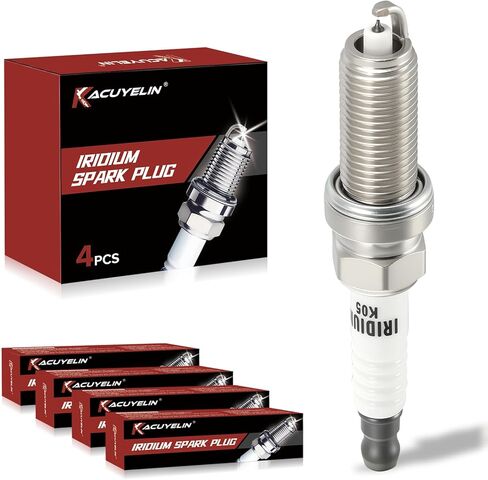 Iridium Spark Plugs Set of 4 Compatible with 13-17 Honda Accord 2.4,16-20 Honda Civic 2.0,2009-2015 Toyota Corolla 1.8 Matrix,Subaru Outback 2.5 Forester,Mazda 3 CX-5,Scion xD #93501 LKAR7BIX-11S in Kuwait