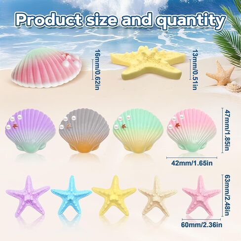 Seashell Cake Topper Starfish Cupcake Toppers Ocean Cake Decorations Under the Sea Beach Themed Cupcake Topper for Summer Hawaiian Birthday Party Supplies in Saudi Arabia
